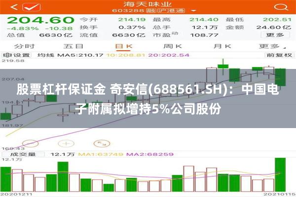 股票杠杆保证金 奇安信(688561.SH)：中国电子附属拟增持5%公司股份