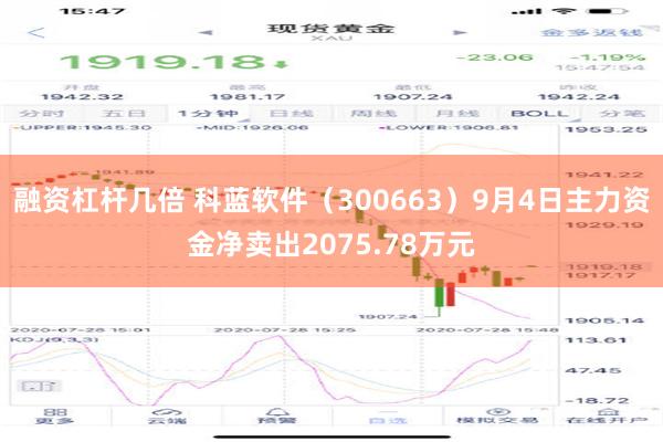 融资杠杆几倍 科蓝软件（300663）9月4日主力资金净卖出2075.78万元