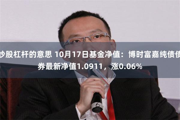 炒股杠杆的意思 10月17日基金净值：博时富嘉纯债债券最新净值1.0911，涨0.06%