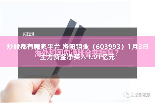 炒股都有哪家平台 洛阳钼业（603993）1月3日主力资金净买入1.91亿元